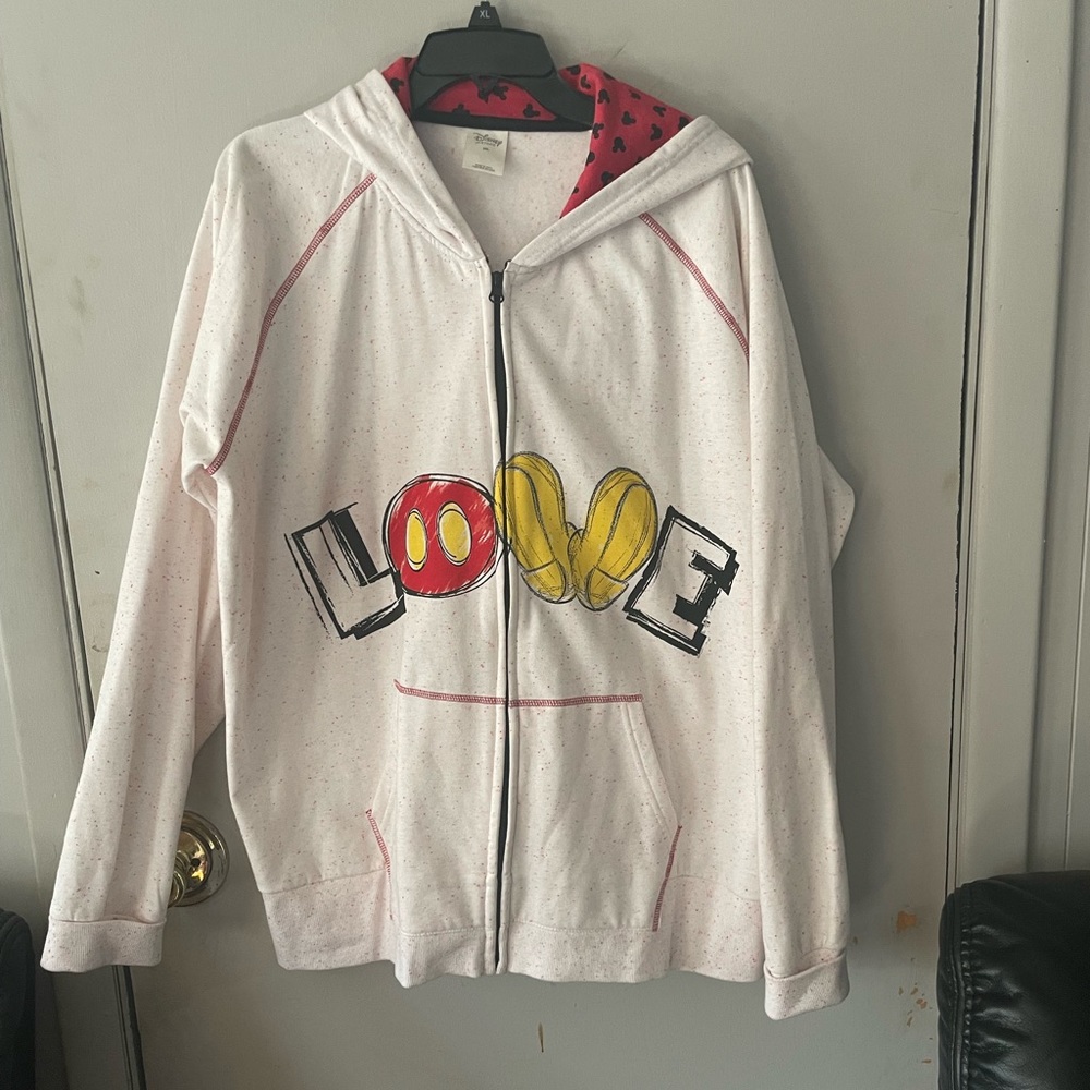 Disney Storw Mickey LOVE hooded sweatshirt